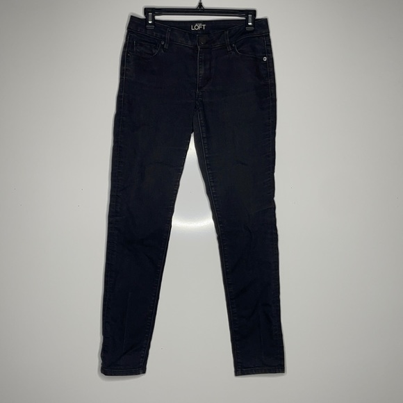 Ann Taylor Loft‎ Curvy Skinny Black Jeans sz 27/4 - Picture 1 of 4